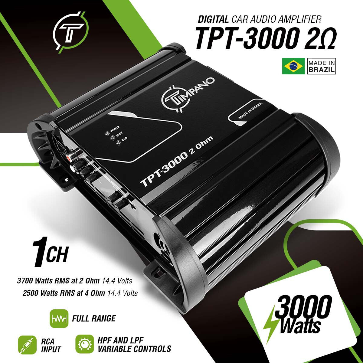 Timpano TPT-3000 2 Ohm 3K Car Amplifier