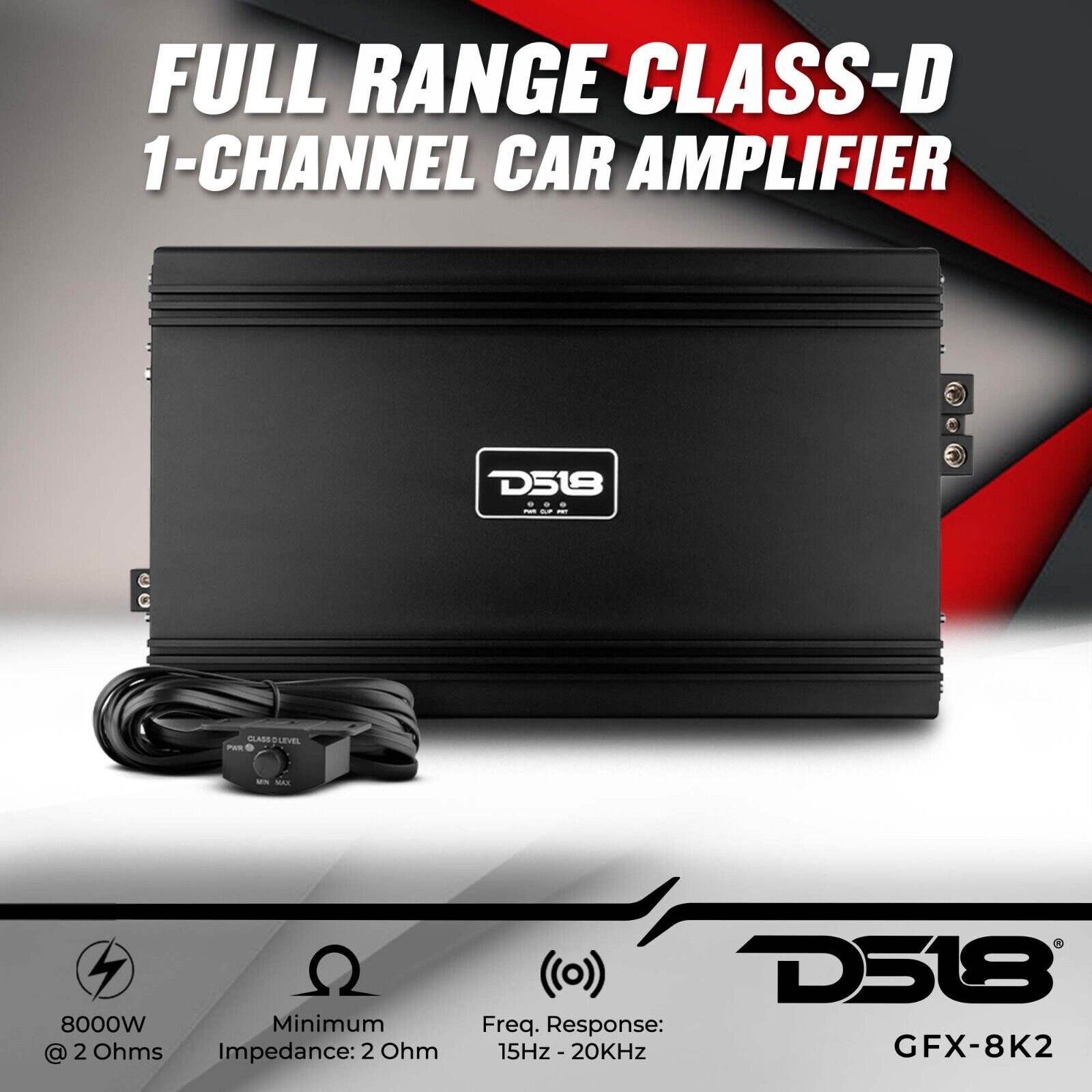 DS18 GFX-8K2 8000W Car Audio Amplifier