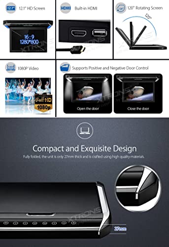 XTRONS® 12.1" Car Roof Mounted Monitor with HDMI