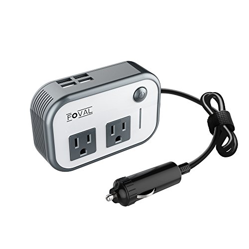 FOVAL 200W Car Power Inverter: 4 USB Ports