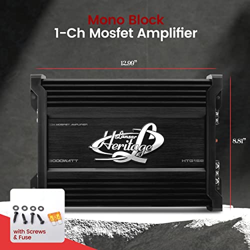 Lanzar Car Audio Amplifier - 3,000W, 1 Channel