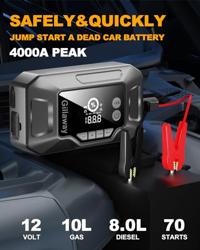 Gillaway Q11 4000A Car Jump Starter - Portable, Powerful