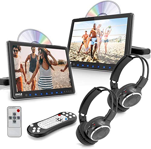 9.4" Dual Headrest Car DVD Player - Wireless Headphones