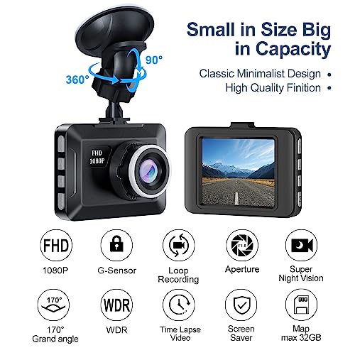 Car Dash Camera 1080P Full HD Night Vision