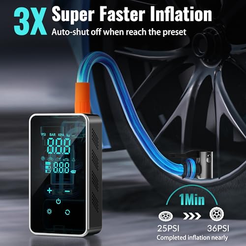Portable Tire Inflator, 18000mAh Air Pump for Car