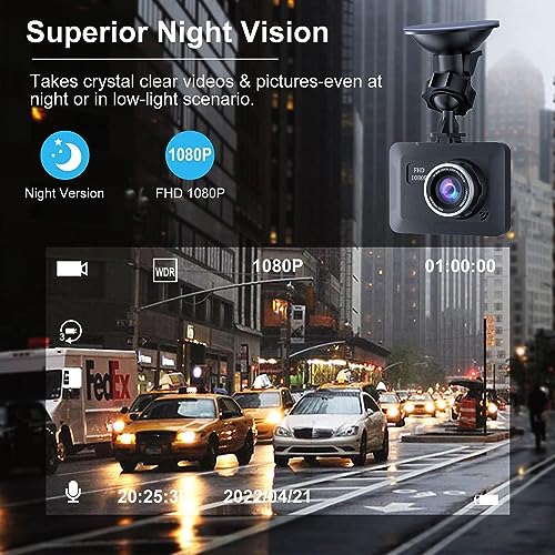 Car Dash Camera 1080P Full HD Night Vision