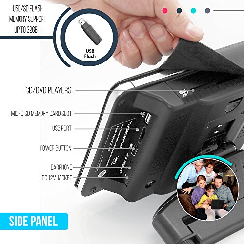 9.4" Dual Headrest Car DVD Player - Wireless Headphones