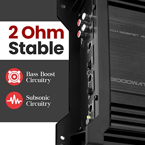 Lanzar Car Audio Amplifier - 3,000W, 1 Channel