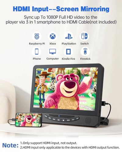 12" Dual Screen Car DVD Player with HDMI Input