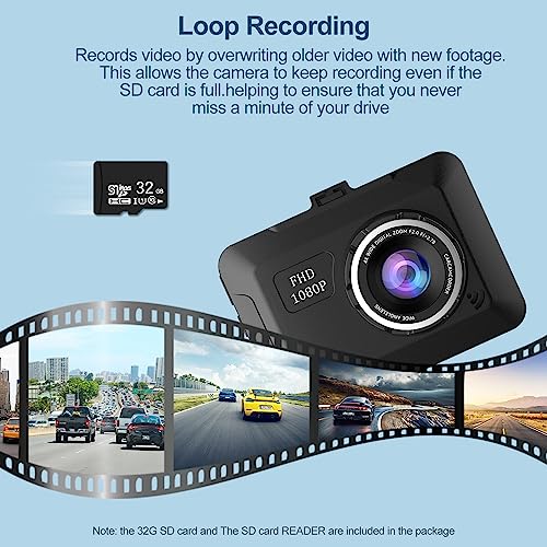Car Dash Camera 1080P Full HD Night Vision