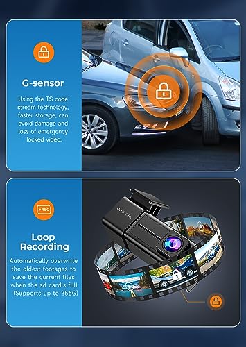 E-YEEGER WiFi Dash Cam 2.5K Front Camera