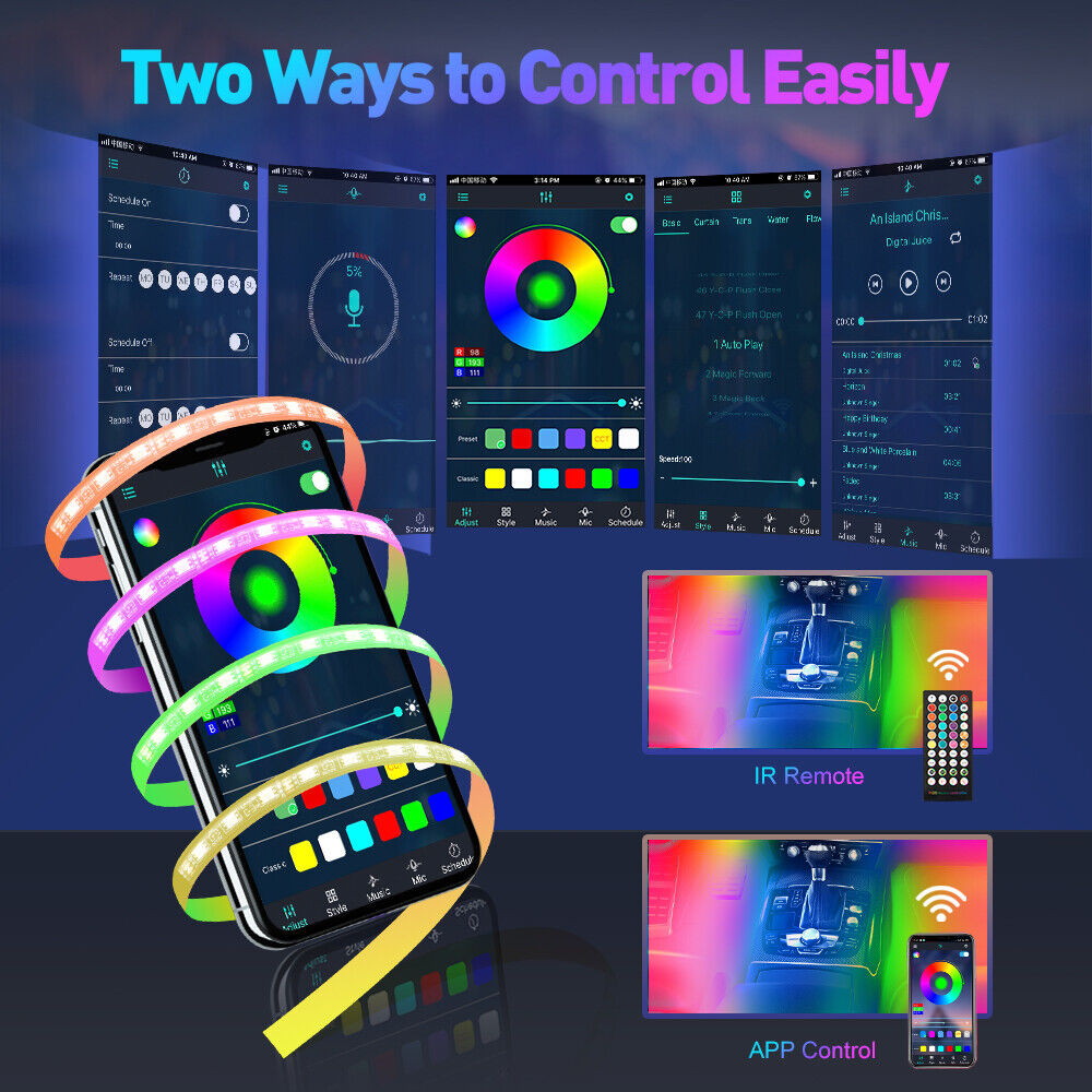 RGB LED Lights for Car Interior Decoration