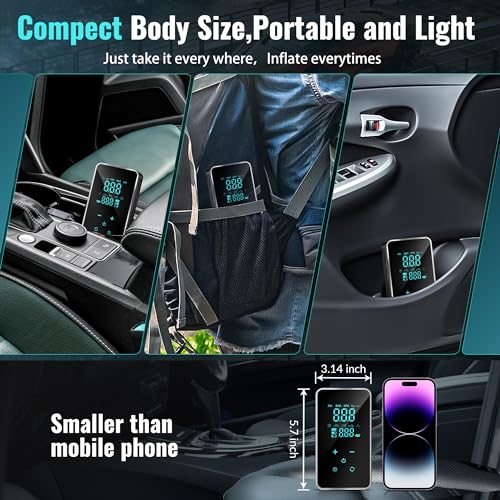 Portable Tire Inflator, 18000mAh Air Pump for Car