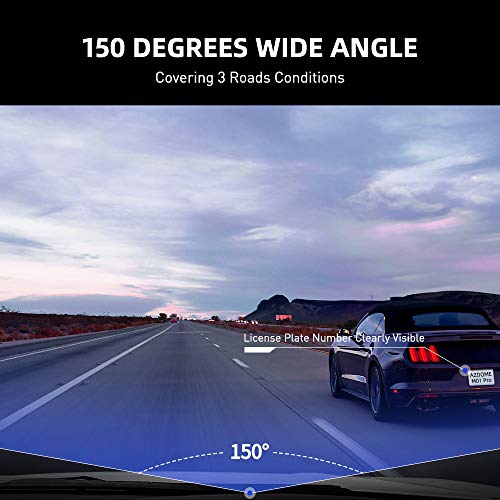 AZDOME Dual Dash Cam, Front and Rear, 3 inch 2.5D IPS Screen