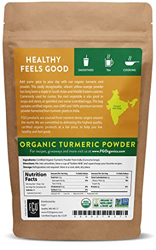 Lab Tested Organic Turmeric Root Powder with Curcumin