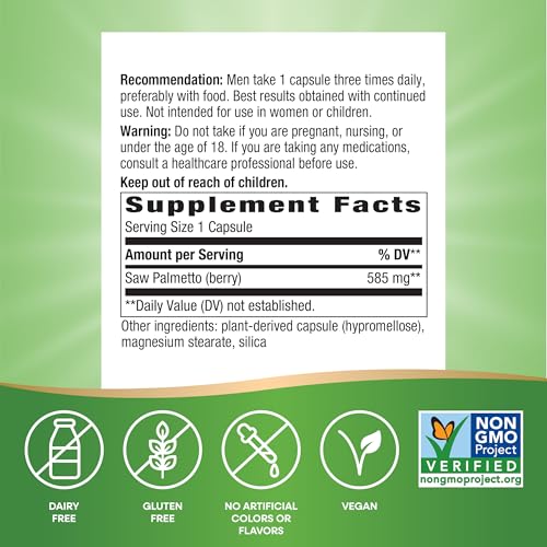 Saw Palmetto Berry Capsules - 180 ct