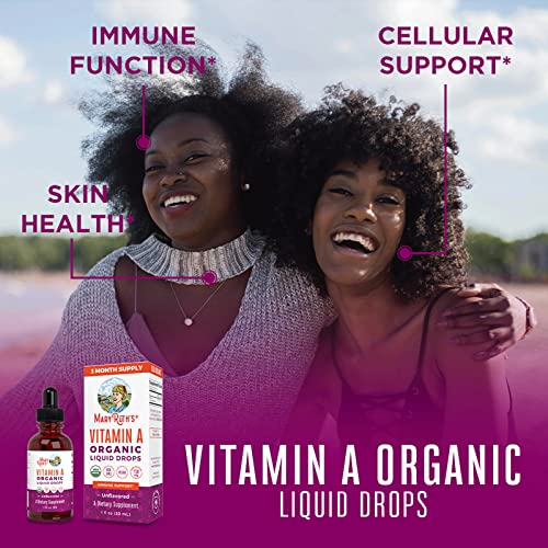 MaryRuth's Organic Vitamin A Drops | Immune & Eye Health