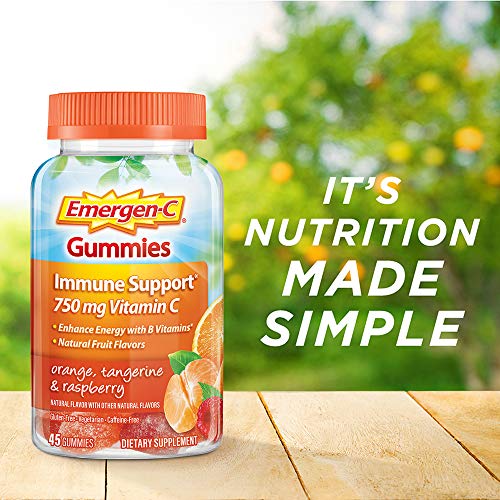 Emergen-C Adult Vitamin C Gummies, Fruit Flavors, 45 Ct