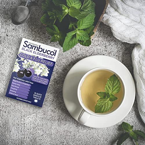 Black Elderberry Cold and Flu Relief Tablets, 30 Count