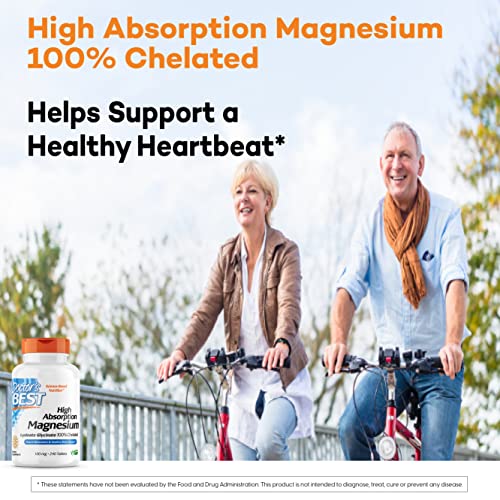 High Absorption Magnesium Chelate, Non-GMO, Vegan, 240 Count