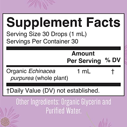 Organic Echinacea Liquid Supplement - 1 oz