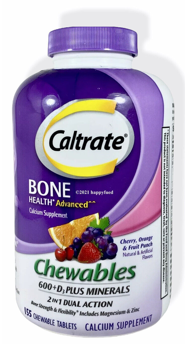 Caltrate Chewables Calcium Vitamin D Supplement - 155 Count