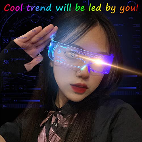 7-Color Cyberpunk Augmented Reality Sunglasses for Parties