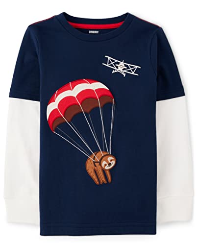 Aviator Parachute Long Sleeve T-Shirts for Boys, 3T