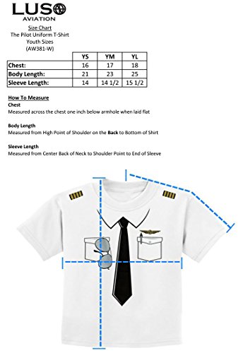 Youth Small White Pilot Uniform T-Shirt