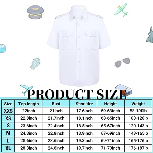 Matiniy Pilot Costume Set: T-Shirt, Hat, Tie, Sunglasses