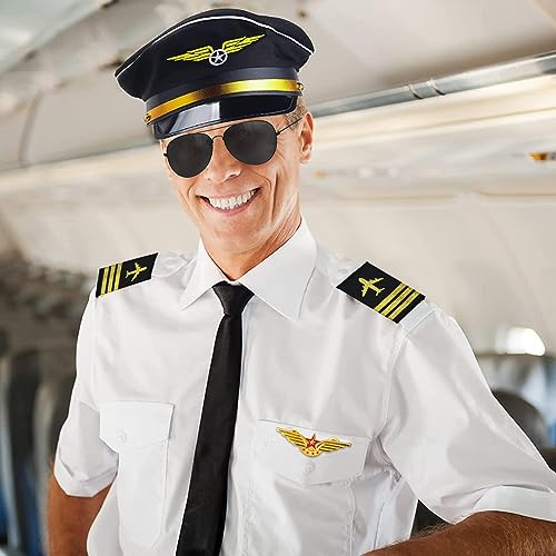 Matiniy Pilot Costume Set: T-Shirt, Hat, Tie, Sunglasses