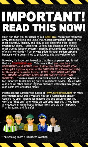 Safelog Aviation Logbook