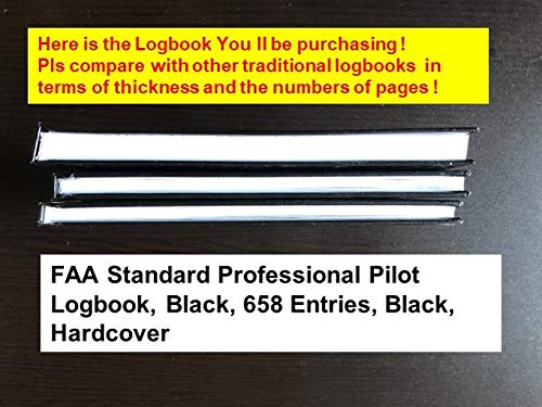 Professional Pilot Logbook - FAA Standard, Hardcover - 658 Entries