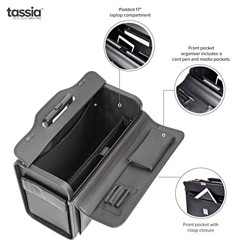 Pilot Business Briefcase with Laptop Compartment and Wheels