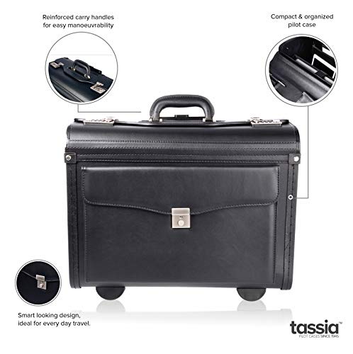 Pilot Business Briefcase with Laptop Compartment and Wheels