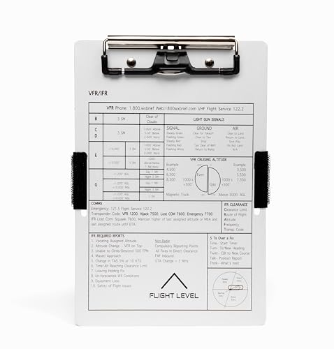 Pilot Kneeboard with Notepad; VFR/IFR; Flight Level