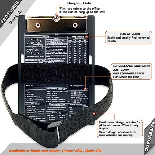 Aviation Metal Clipboard: Pilot Kneeboard with Notepad