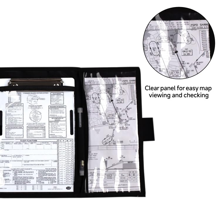 Compact Trifold Pilot Kneeboard Holder - Upgrade your Flying Experience