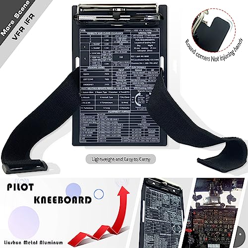Aviation Metal Clipboard: Pilot Kneeboard with Notepad