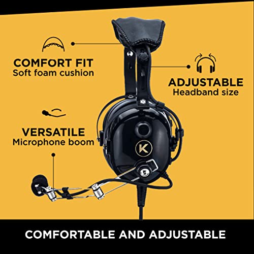 KORE AVIATION P1 Pilot Headset | Noise Reduction, Mic, AUX