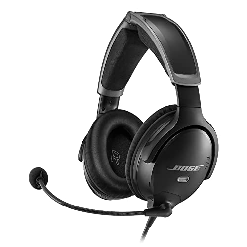 Bose A30 Aviation Headset - Bluetooth, Lightweight, Black