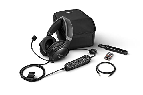 Bose A30 Aviation Headset - Bluetooth, Lightweight, Black