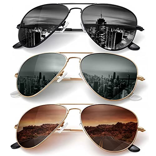 KALIYADI Aviator Sunglasses - Polarized Lens - 58mm