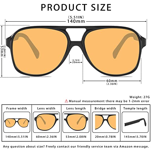 Classic Aviator Sunglasses for Women and Men