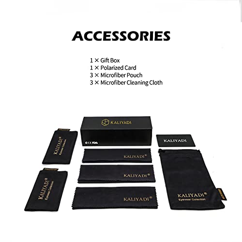 KALIYADI Aviator Sunglasses - Polarized Lens - 58mm