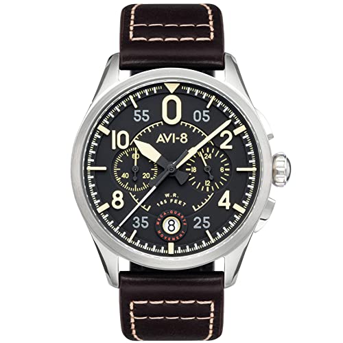 AVI-8 Spitfire Meca-Quartz Chronograph Watch - Midnight Oak