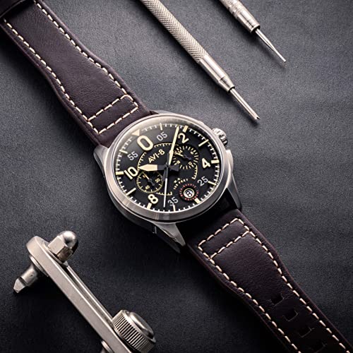 AVI-8 Spitfire Meca-Quartz Chronograph Watch - Midnight Oak