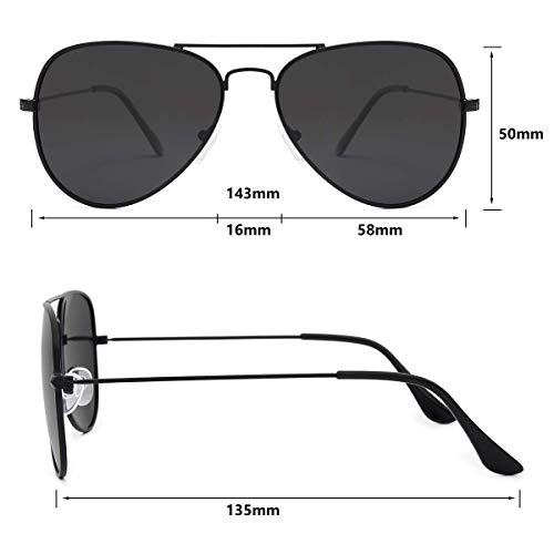 Aviator Sunglasses: Polarized Metal Mirror UV 400 Lens
