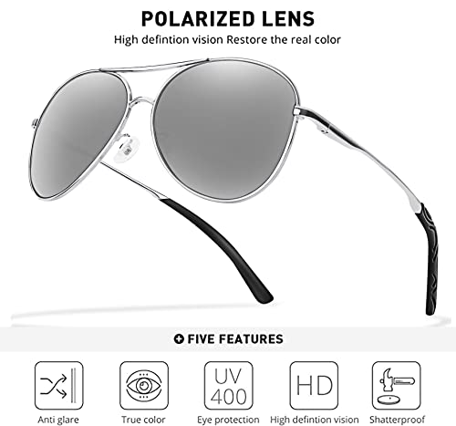 Polarized Aviator Sunglasses for Men and Women