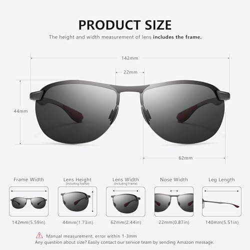 SUNGAIT Aviator Polarized Sunglasses: Men's Stylish Golf Eyewear